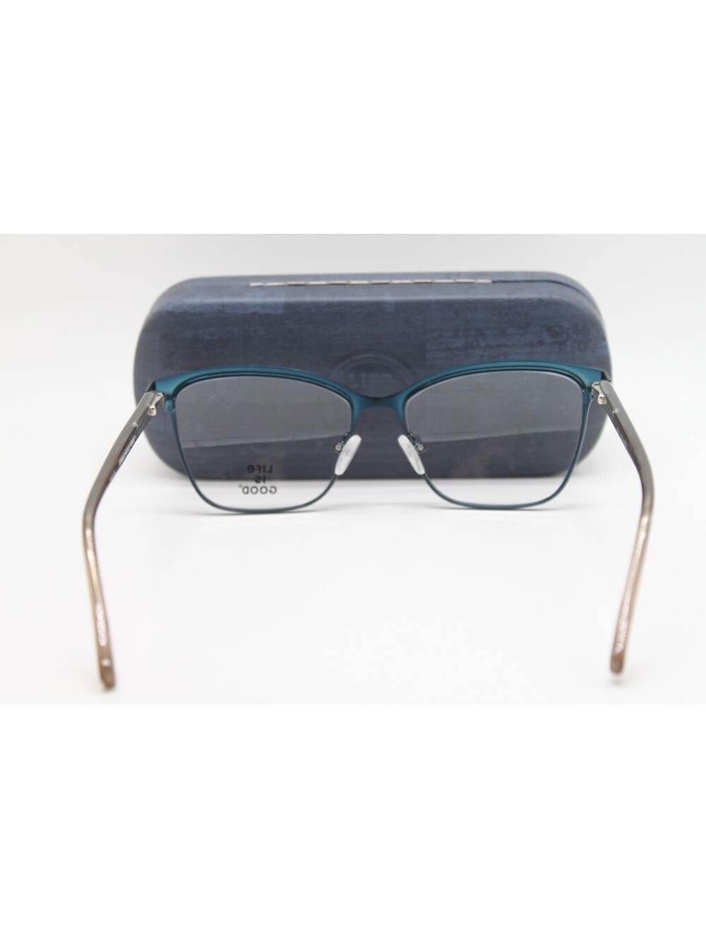 NEW LIFE IS GOOD AMELIA PEACOCK (PEA) AUTHENTIC EYEGLASSES W/CASE 54-16 - Picture 4 of 4